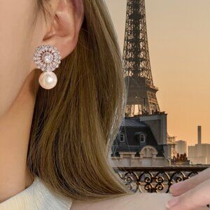 925 Sterling Silver Imitation Pearl Stud Earring